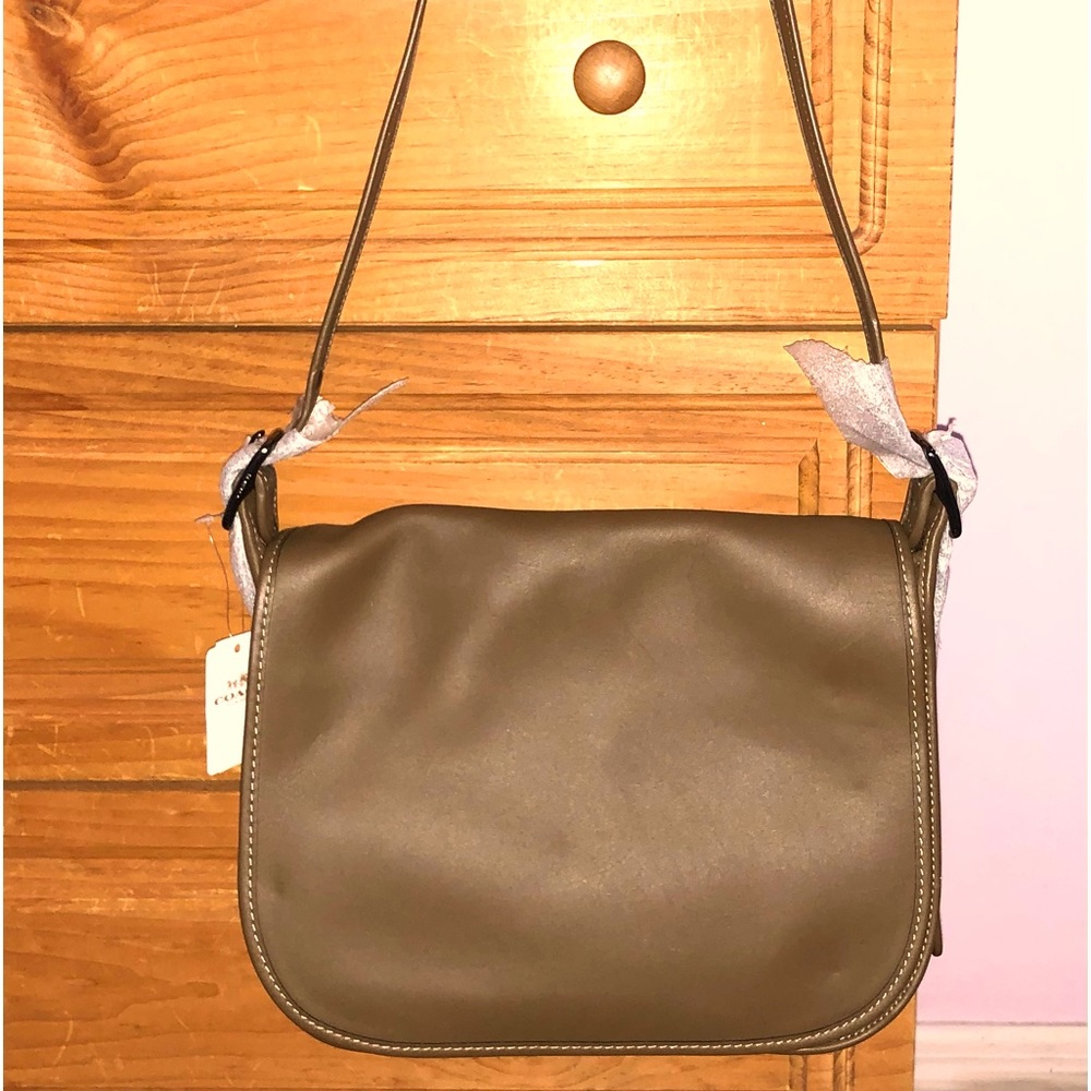 Authentic Limited Edition 75th Anniversary COACH saddle bag 9170 in Dark Fatigue